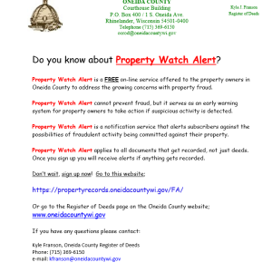 Oneida County Launches New Property Watch Alert Program